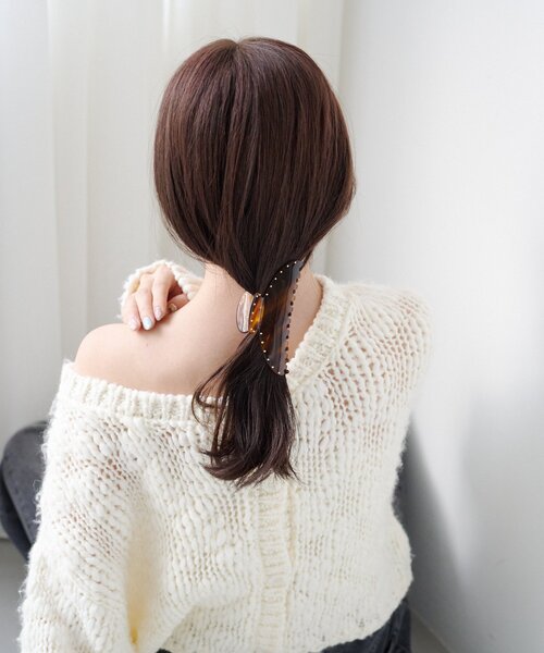 Kastane（カスタネ）の「【fiw.】スタッズヘアバンスクリップ（バレッタ/ヘアクリップ・レディース・ブラック/バーガンディー/ブラウン・FREE）」の5枚目の写真