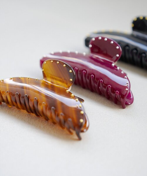 Kastane（カスタネ）の「【fiw.】スタッズヘアバンスクリップ（バレッタ/ヘアクリップ・レディース・ブラック/バーガンディー/ブラウン・FREE）」の15枚目の写真