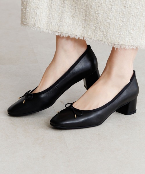 HIMIKO(ヒミコ)の「【HIMIKO】【撥水】4cmヒールバレエパンプス/661110(パンプス・レディース・シルバー/ブラック/ベージュ系その他/ピンク/ブラック系その他/レッド・21.5cm/22.0cm/22.5cm/23.0cm/23.5cm/24.0cm/24.5cm/25.0cm/25.5cm/26.0cm/26.5cm)」の1枚目の写真