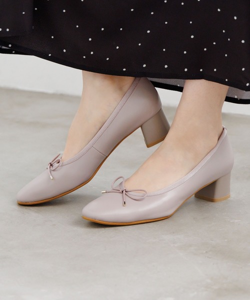 HIMIKO(ヒミコ)の「【HIMIKO】【撥水】4cmヒールバレエパンプス/661110(パンプス・レディース・シルバー/ブラック/ベージュ系その他/ピンク/ブラック系その他/レッド・21.5cm/22.0cm/22.5cm/23.0cm/23.5cm/24.0cm/24.5cm/25.0cm/25.5cm/26.0cm/26.5cm)」の7枚目の写真