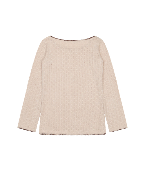 LARTIGENT(ラーティゼン)の「L21 SNOW PLUFFY MINI DRESS TOP(BEIGE)(Tシャツ/カットソー・レディース・その他・FREE)」の4枚目の写真