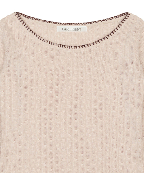 LARTIGENT(ラーティゼン)の「L21 SNOW PLUFFY MINI DRESS TOP(BEIGE)(Tシャツ/カットソー・レディース・その他・FREE)」の5枚目の写真