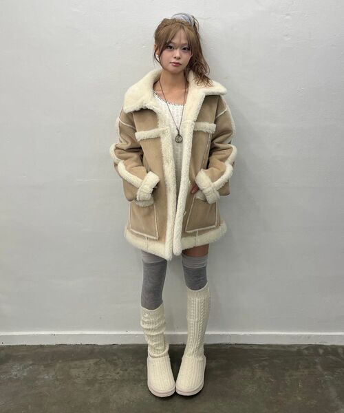 LARTIGENT(ラーティゼン)の「L21 SNOW PLUFFY MINI DRESS TOP(BEIGE)(Tシャツ/カットソー・レディース・その他・FREE)」の8枚目の写真