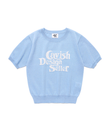 W SELLER LOGO INTARSIA KNIT BLUE(CV2EMFK601A)