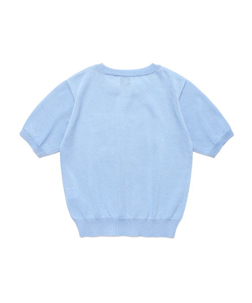 Cavish(カビシ)の「W SELLER LOGO INTARSIA KNIT BLUE(CV2EMFK601A)(ニット/セーター・レディース・ブルー・FREE)」の2枚目の写真