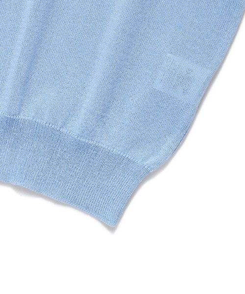 Cavish(カビシ)の「W SELLER LOGO INTARSIA KNIT BLUE(CV2EMFK601A)(ニット/セーター・レディース・ブルー・FREE)」の5枚目の写真