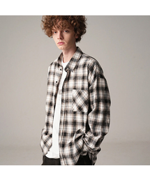 Jidan Overfit Check Shirt BLACK