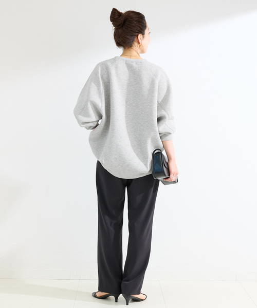 B.C STOCK（ベーセーストック）の「《追加11》手洗い可 / ダンボールコクーンプルオーバー（Tシャツ/カットソー・レディース・ブラウン/カーキ/ネイビー/チャコールグレー/ホワイト・FREE）」の18枚目の写真