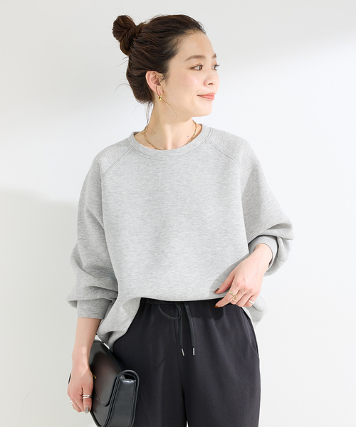 B.C STOCK（ベーセーストック）の「《追加11》手洗い可 / ダンボールコクーンプルオーバー（Tシャツ/カットソー・レディース・ブラウン/カーキ/ネイビー/チャコールグレー/ホワイト・FREE）」の19枚目の写真