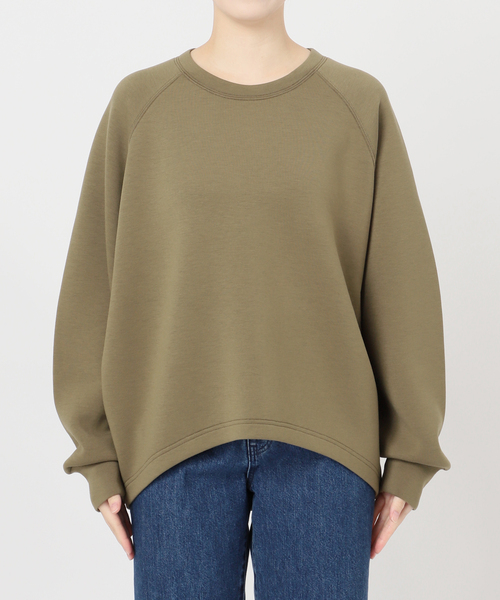 B.C STOCK（ベーセーストック）の「《追加11》手洗い可 / ダンボールコクーンプルオーバー（Tシャツ/カットソー・レディース・ブラウン/カーキ/ネイビー/チャコールグレー/ホワイト・FREE）」の8枚目の写真