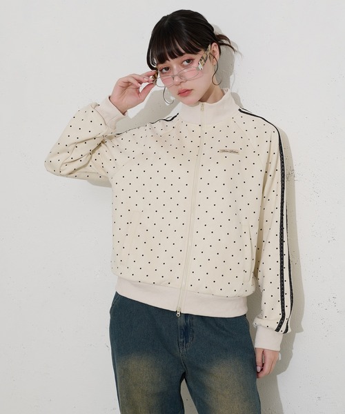 FCMM(エフシーエムエム)の「【日本限定】DOT TRACK JACKET / ドットトラックジャケット(ブルゾン・レディース・ブラウン/オフホワイト・MEDIUM/SMALL)」の6枚目の写真