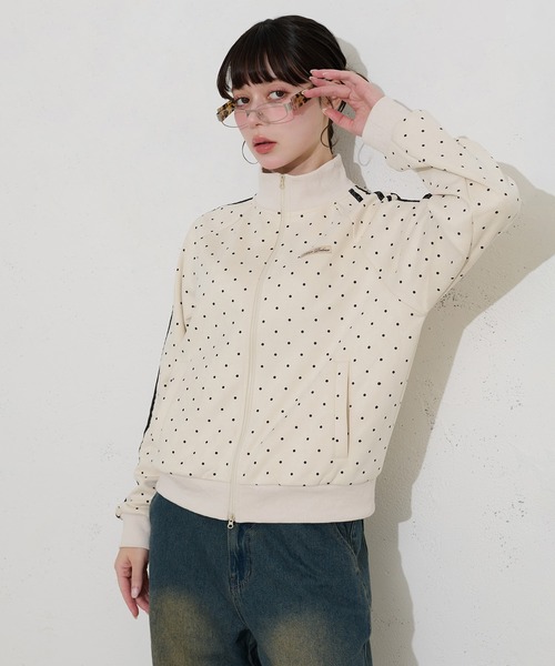 FCMM(エフシーエムエム)の「【日本限定】DOT TRACK JACKET / ドットトラックジャケット(ブルゾン・レディース・ブラウン/オフホワイト・MEDIUM/SMALL)」の7枚目の写真