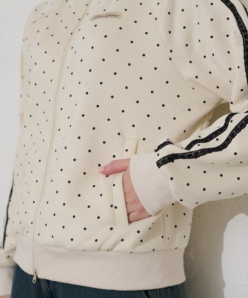 FCMM(エフシーエムエム)の「【日本限定】DOT TRACK JACKET / ドットトラックジャケット(ブルゾン・レディース・ブラウン/オフホワイト・MEDIUM/SMALL)」の9枚目の写真