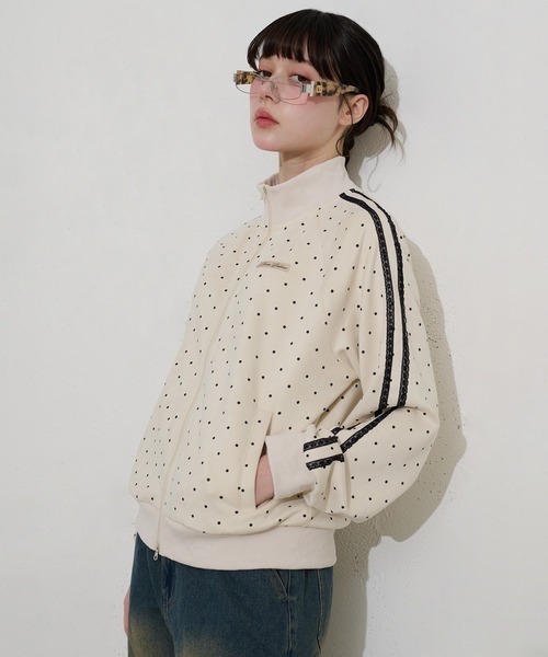 FCMM(エフシーエムエム)の「【日本限定】DOT TRACK JACKET / ドットトラックジャケット(ブルゾン・レディース・ブラウン/オフホワイト・MEDIUM/SMALL)」の11枚目の写真