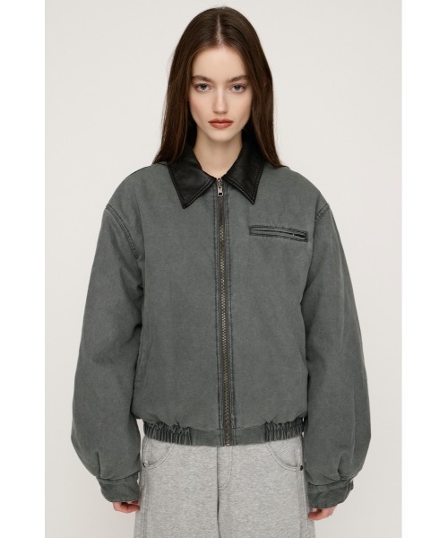 SLY(スライ)の「【2026SS新作】REVERSIBLE BOMBER JK リバーシブル ボンバージャケット 冬服 春服(ブルゾン・レディース・ライトベージュ/ライトブラック・FREE)」の4枚目の写真