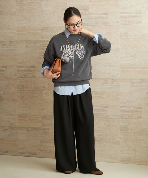 plage(プラージュ)の「ANINE BING / アニービン SPENCER SWEATSHIRT LEOPARD スウェット(スウェット・レディース・ブラック系その他・FREE)」の2枚目の写真