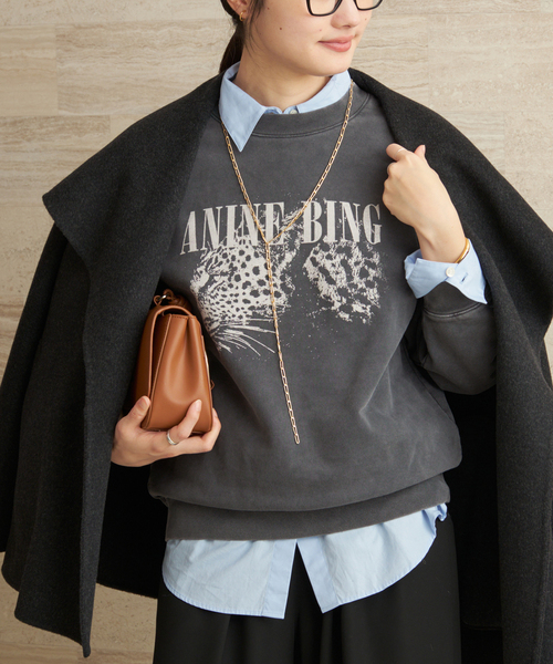 plage(プラージュ)の「ANINE BING / アニービン SPENCER SWEATSHIRT LEOPARD スウェット(スウェット・レディース・ブラック系その他・FREE)」の13枚目の写真
