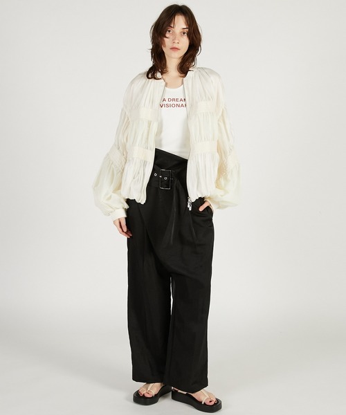 PRANK PROJECT（プランクプロジェクト）の「【2026Spring Pre-Order】シアーボリュームブルゾン / Shear Volume Blouson（ブルゾン・レディース・ブラック/ホワイト・FREE）」の21枚目の写真