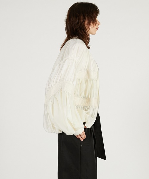 PRANK PROJECT（プランクプロジェクト）の「【2026Spring Pre-Order】シアーボリュームブルゾン / Shear Volume Blouson（ブルゾン・レディース・ブラック/ホワイト・FREE）」の5枚目の写真