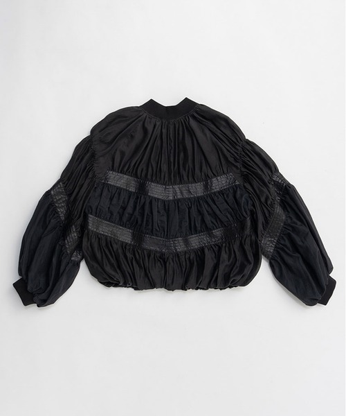 PRANK PROJECT（プランクプロジェクト）の「【2026Spring Pre-Order】シアーボリュームブルゾン / Shear Volume Blouson（ブルゾン・レディース・ブラック/ホワイト・FREE）」の12枚目の写真