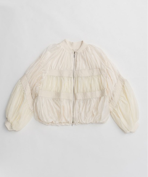 PRANK PROJECT（プランクプロジェクト）の「【2026Spring Pre-Order】シアーボリュームブルゾン / Shear Volume Blouson（ブルゾン・レディース・ブラック/ホワイト・FREE）」の10枚目の写真