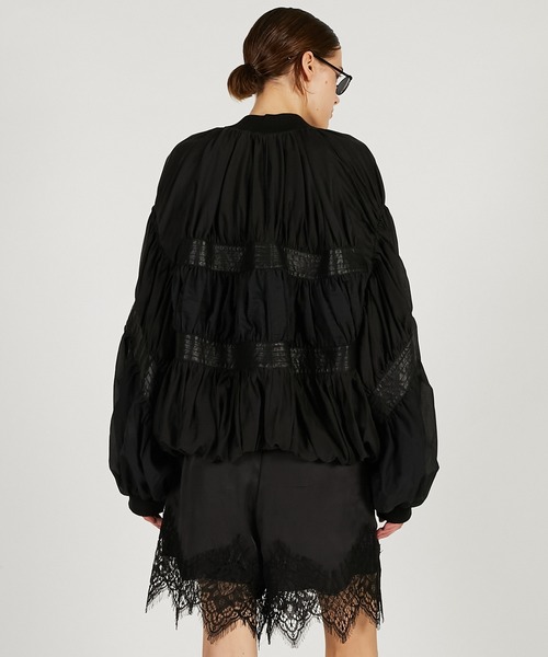 PRANK PROJECT（プランクプロジェクト）の「【2026Spring Pre-Order】シアーボリュームブルゾン / Shear Volume Blouson（ブルゾン・レディース・ブラック/ホワイト・FREE）」の8枚目の写真