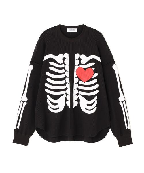 DISCOVERED(ディスカバード)の「DISCOVERED(ディスカバード) 別注BONE WAFFLE LONG SLEEVE TEE(Tシャツ/カットソー・メンズ・ホワイト/レッド/ブラック/ブルー・1/3)」の17枚目の写真