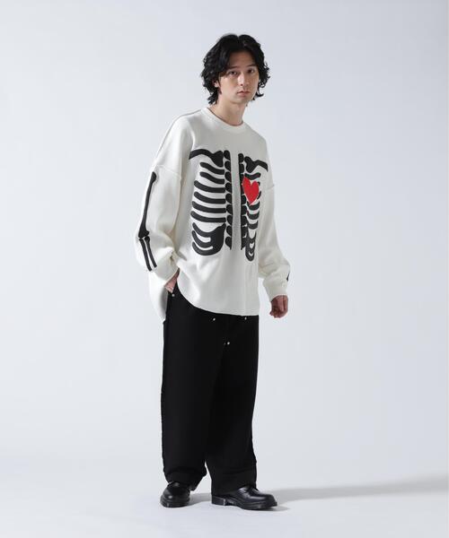 DISCOVERED(ディスカバード)の「DISCOVERED(ディスカバード) 別注BONE WAFFLE LONG SLEEVE TEE(Tシャツ/カットソー・メンズ・ホワイト/レッド/ブラック/ブルー・1/3)」の11枚目の写真