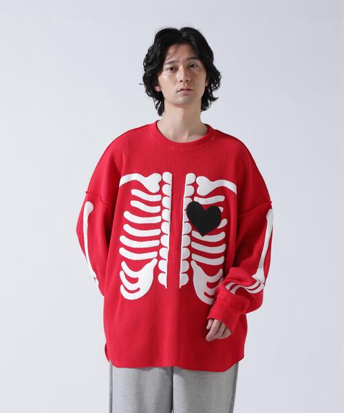 DISCOVERED(ディスカバード)の「DISCOVERED(ディスカバード) 別注BONE WAFFLE LONG SLEEVE TEE(Tシャツ/カットソー・メンズ・ホワイト/レッド/ブラック/ブルー・1/3)」の20枚目の写真