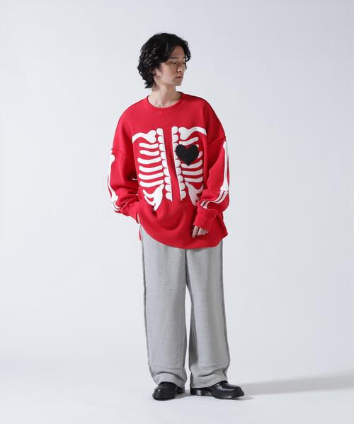 DISCOVERED(ディスカバード)の「DISCOVERED(ディスカバード) 別注BONE WAFFLE LONG SLEEVE TEE(Tシャツ/カットソー・メンズ・ホワイト/レッド/ブラック/ブルー・1/3)」の21枚目の写真