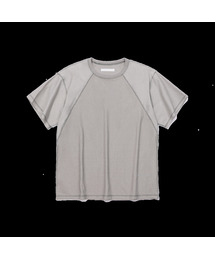 POINT STITCH IN&OUT PIGMENT T-SHIRT_GREY