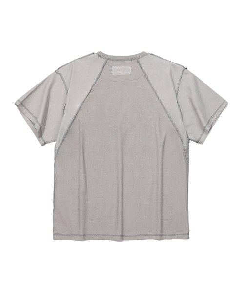 EPISODE UNTITLED（エピソードアンタイトルド）の「POINT STITCH IN&OUT PIGMENT T-SHIRT_GREY（Tシャツ/カットソー・レディース・その他・2/3）」の2枚目の写真