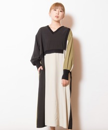 OSMOSIS | 2WAY配色切替ワンピース(ワンピース)