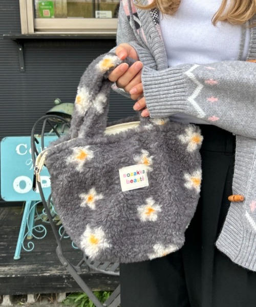 Loco Ocean（ロコオーシャン）の「ふわもこパターンファスナー付きミニトートバッグ（トートバッグ・レディース・B/A・ONE SIZE）」の3枚目の写真