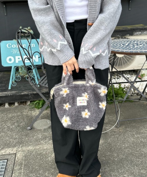 Loco Ocean（ロコオーシャン）の「ふわもこパターンファスナー付きミニトートバッグ（トートバッグ・レディース・B/A・ONE SIZE）」の8枚目の写真