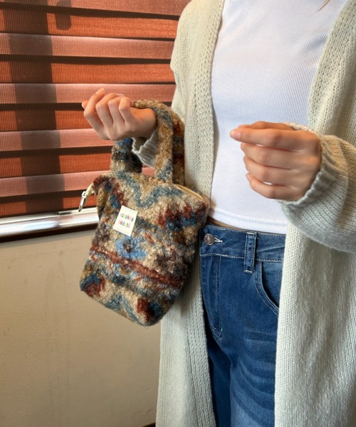 Loco Ocean（ロコオーシャン）の「ふわもこパターンファスナー付きミニトートバッグ（トートバッグ・レディース・B/A・ONE SIZE）」の16枚目の写真
