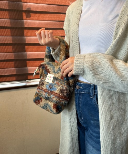 Loco Ocean（ロコオーシャン）の「ふわもこパターンファスナー付きミニトートバッグ（トートバッグ・レディース・B/A・ONE SIZE）」の17枚目の写真