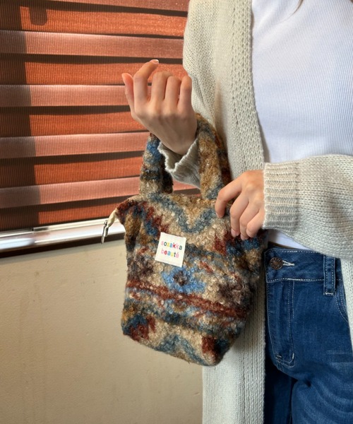 Loco Ocean（ロコオーシャン）の「ふわもこパターンファスナー付きミニトートバッグ（トートバッグ・レディース・B/A・ONE SIZE）」の18枚目の写真