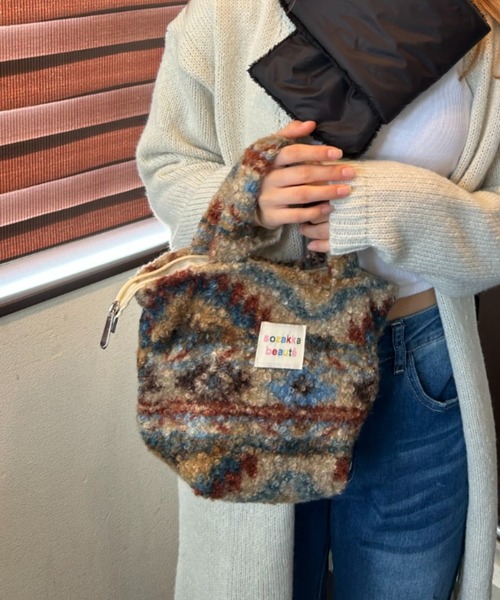 Loco Ocean（ロコオーシャン）の「ふわもこパターンファスナー付きミニトートバッグ（トートバッグ・レディース・B/A・ONE SIZE）」の20枚目の写真
