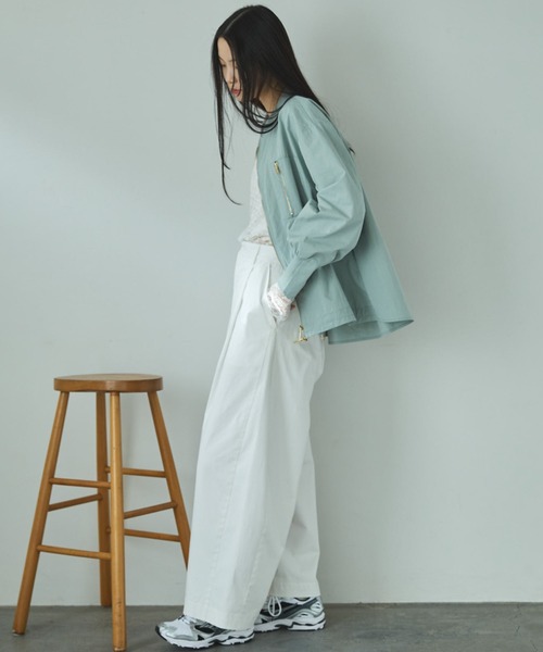 Doux archives（ドゥアルシーヴ）の「【26SS先行予約】綿ストレッチバレルパンツ（その他パンツ・レディース・ベージュ/オフホワイト/カーキ・SMALL/MEDIUM）」の16枚目の写真