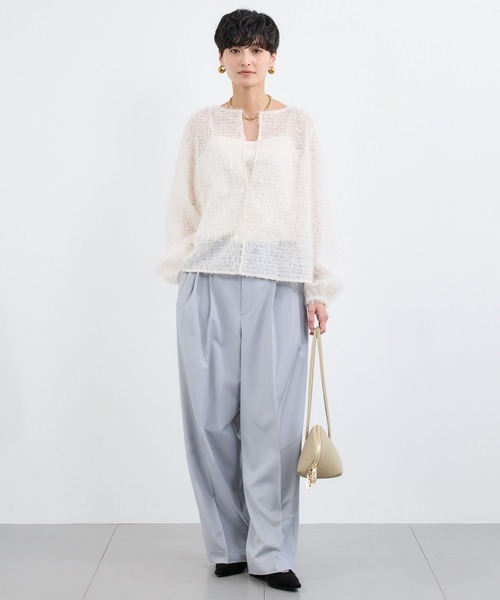 BARNYARDSTORM(バンヤードストーム)の「BARNYARDSTORM / フェザーチュールブラウス / ハンドウォッシャブル(シャツ/ブラウス・レディース・ブラック/ホワイト・FREE)」の12枚目の写真