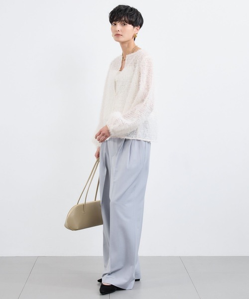 BARNYARDSTORM(バンヤードストーム)の「BARNYARDSTORM / フェザーチュールブラウス / ハンドウォッシャブル(シャツ/ブラウス・レディース・ブラック/ホワイト・FREE)」の13枚目の写真