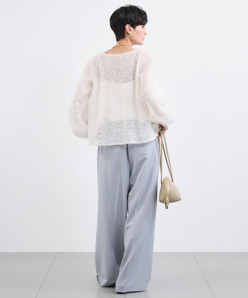 BARNYARDSTORM(バンヤードストーム)の「BARNYARDSTORM / フェザーチュールブラウス / ハンドウォッシャブル(シャツ/ブラウス・レディース・ブラック/ホワイト・FREE)」の14枚目の写真