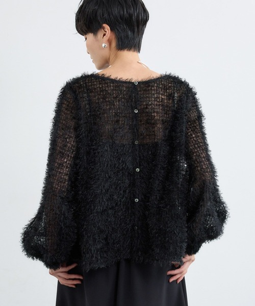 BARNYARDSTORM(バンヤードストーム)の「BARNYARDSTORM / フェザーチュールブラウス / ハンドウォッシャブル(シャツ/ブラウス・レディース・ブラック/ホワイト・FREE)」の8枚目の写真