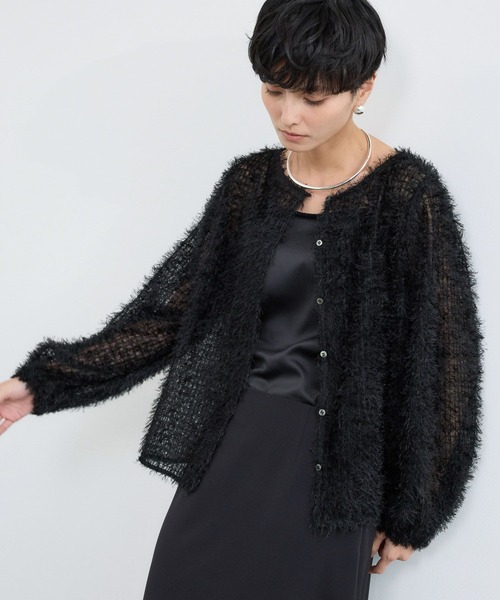 BARNYARDSTORM(バンヤードストーム)の「BARNYARDSTORM / フェザーチュールブラウス / ハンドウォッシャブル(シャツ/ブラウス・レディース・ブラック/ホワイト・FREE)」の6枚目の写真