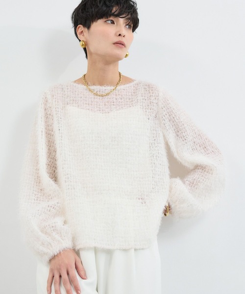 BARNYARDSTORM(バンヤードストーム)の「BARNYARDSTORM / フェザーチュールブラウス / ハンドウォッシャブル(シャツ/ブラウス・レディース・ブラック/ホワイト・FREE)」の22枚目の写真