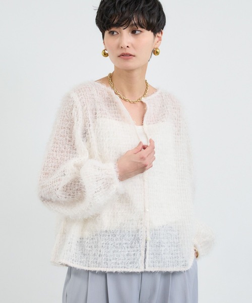 BARNYARDSTORM(バンヤードストーム)の「BARNYARDSTORM / フェザーチュールブラウス / ハンドウォッシャブル(シャツ/ブラウス・レディース・ブラック/ホワイト・FREE)」の9枚目の写真