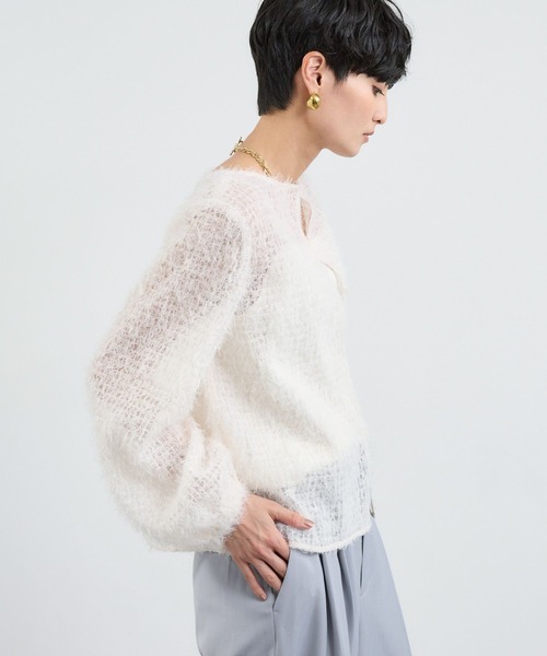 BARNYARDSTORM(バンヤードストーム)の「BARNYARDSTORM / フェザーチュールブラウス / ハンドウォッシャブル(シャツ/ブラウス・レディース・ブラック/ホワイト・FREE)」の10枚目の写真