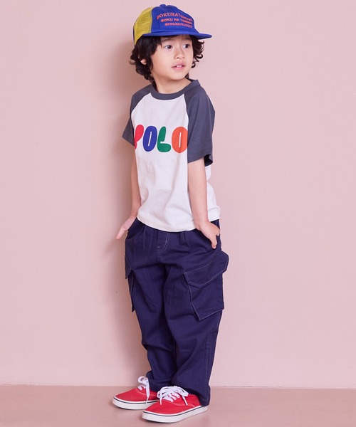 Life Support Products（ライフサポートプロダクツ）の「【防汚加工】ラグランスラングＴシャツ（Tシャツ/カットソー・キッズ・チャコール/マスタード/レッド/ブルー・80/90/95/100/110/120/130/150/140）」の6枚目の写真