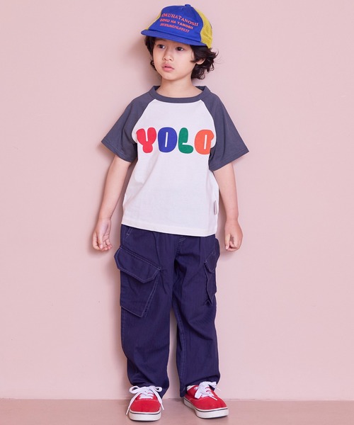 Life Support Products（ライフサポートプロダクツ）の「【防汚加工】ラグランスラングＴシャツ（Tシャツ/カットソー・キッズ・チャコール/マスタード/レッド/ブルー・80/90/95/100/110/120/130/150/140）」の7枚目の写真